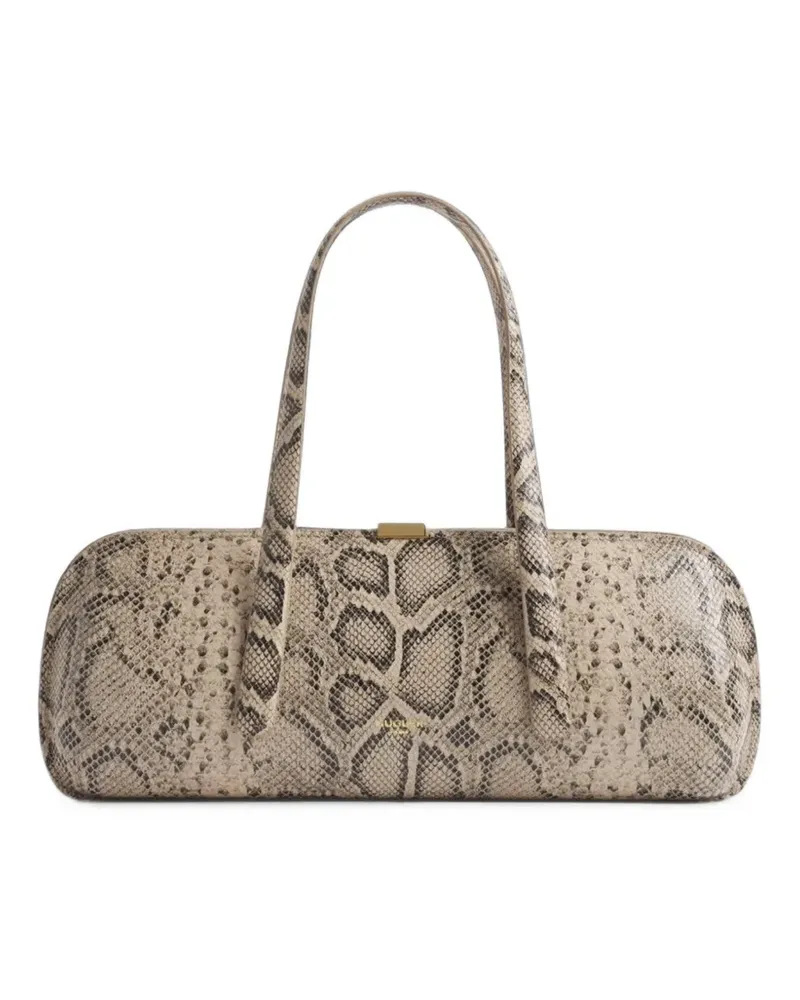 Thierry Mugler Aurora Schultertasche mit Schlangenleder-Effekt - Nude Nude