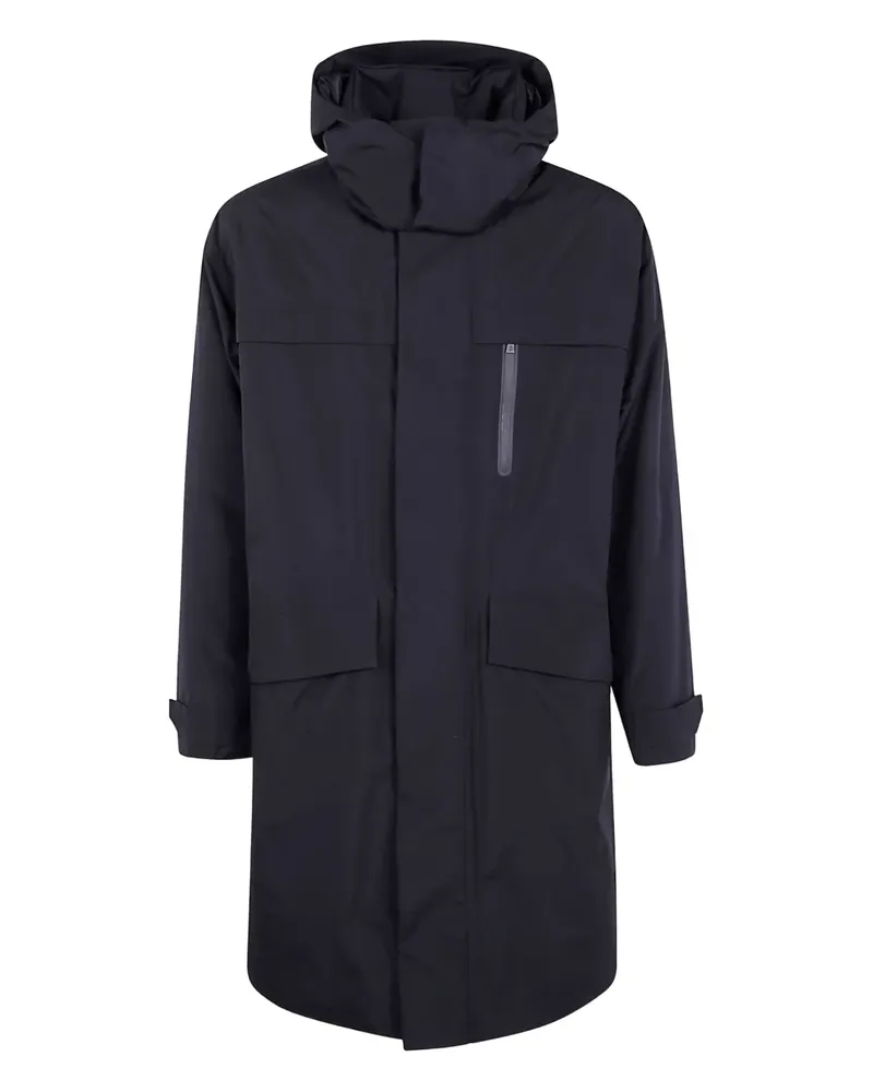 Herno hooded zip coat - Schwarz Schwarz