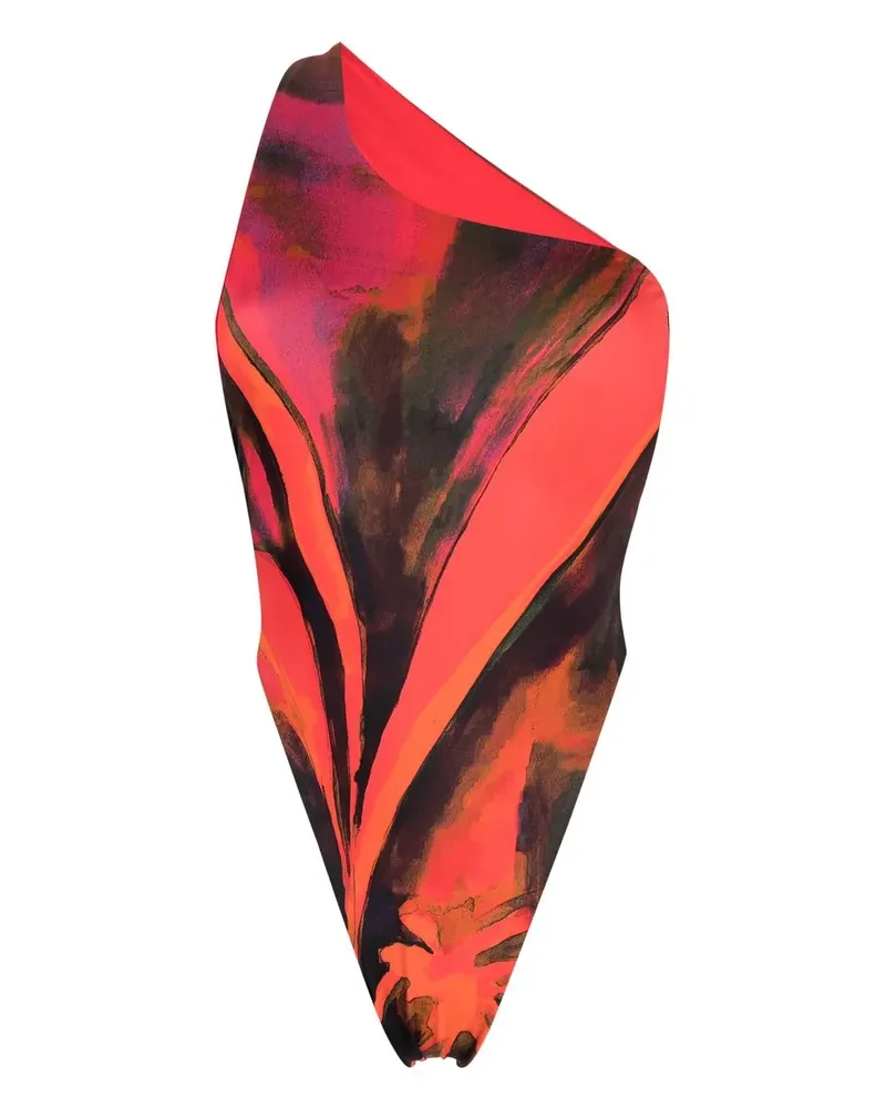 Louisa Ballou Einschultriger Badeanzug - Rot Rot