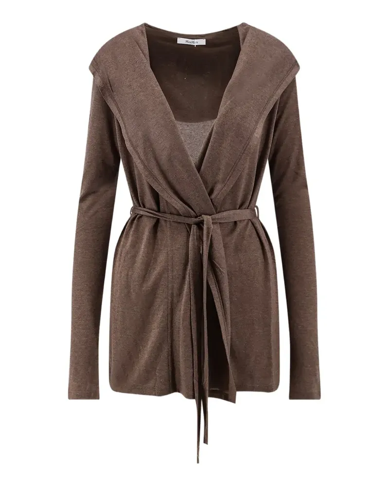 Max Mara Cardigan mit Gürtel - Braun Braun