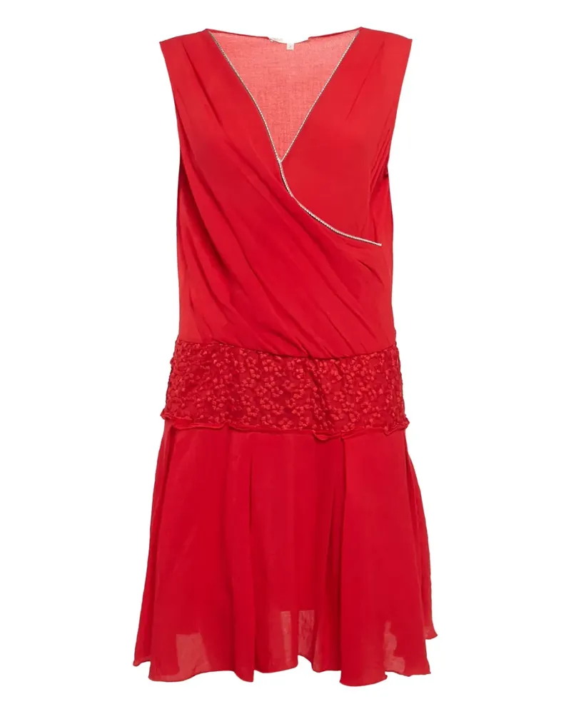 Maje Pre-owned Rosalina Kleid mit V-Ausschnitt - Rot Rot