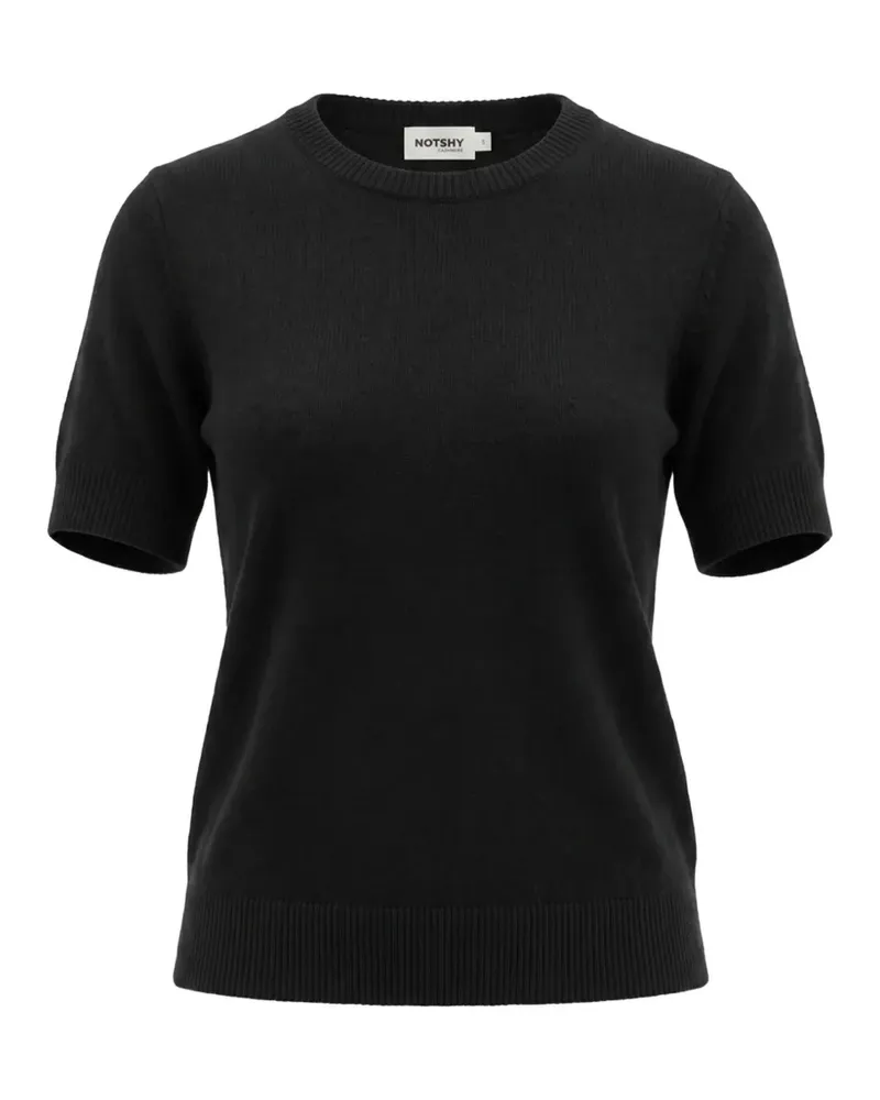 Not Shy short-sleeve cashmere sweater - Schwarz Schwarz