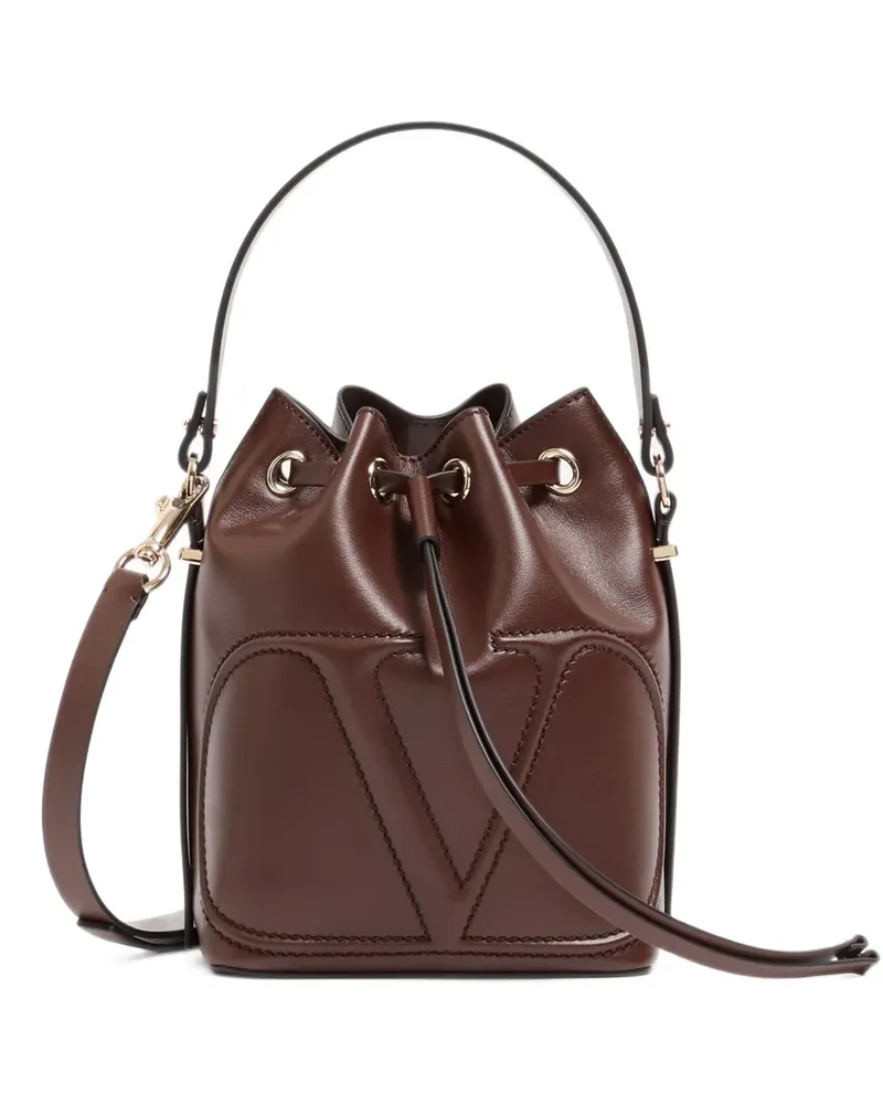 Valentino Garavani Walk Beuteltasche mit VLogo - Braun Braun