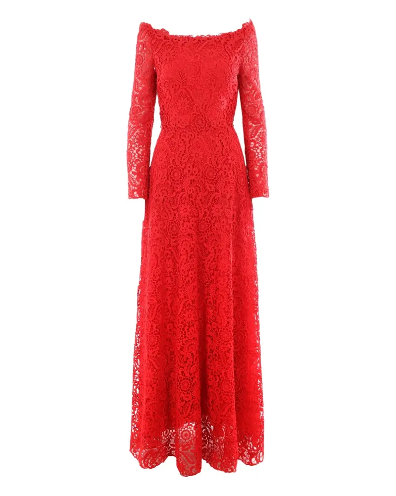Valentino Garavani Kleid mit floraler Spitze - Rot Rot