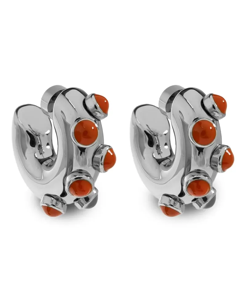 Marni bead-embellished hoop earrings - Silber Silber