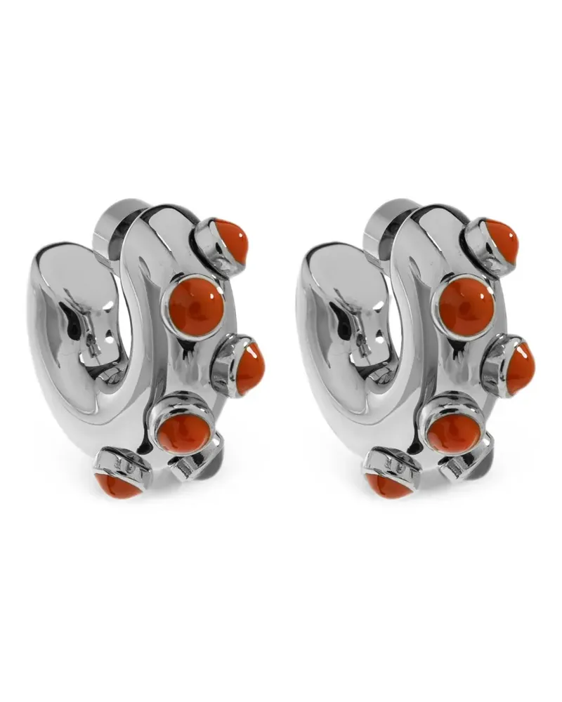 Marni bead-embellished hoop earrings - Silber Silber