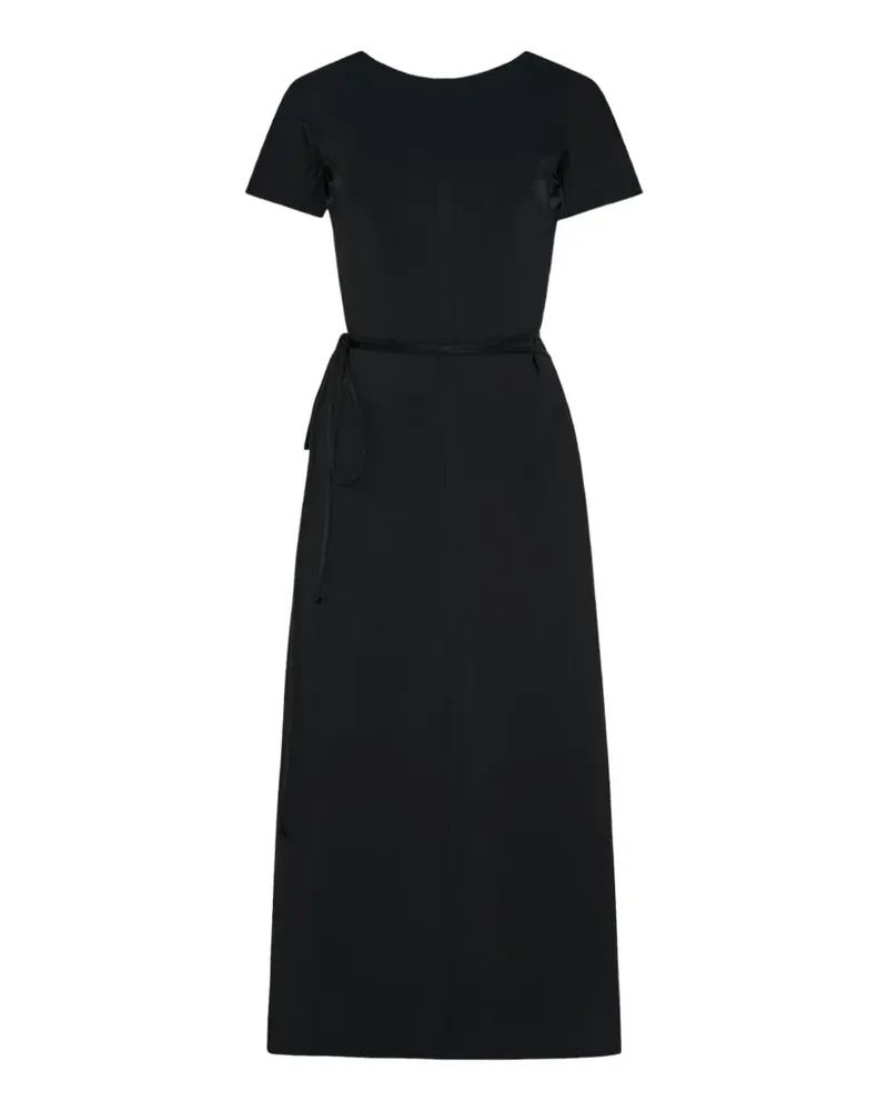 Another Tomorrow Kleid mit U-Boot-Ausschnitt - Schwarz Schwarz