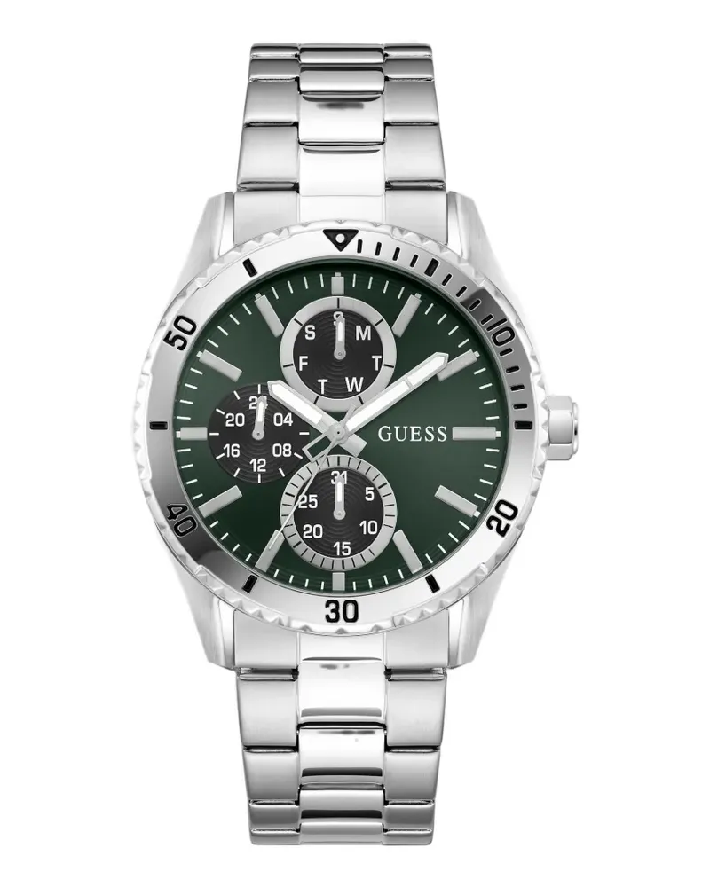 Guess silver tone analog watch 43mm - Grün Grün