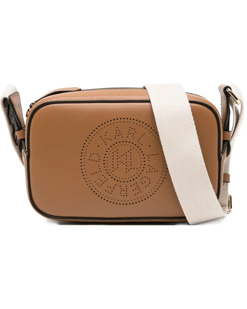 Karl Lagerfeld Umhängetasche mit perforiertem Logo - Braun Braun