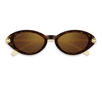 Sonnenbrille mit Cat-Eye-Gestell - Braun