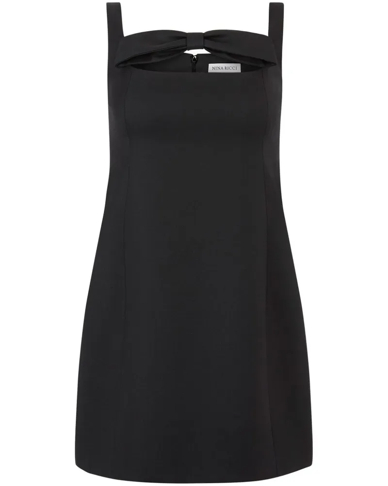 Nina Ricci Minikleid aus Wolle - Schwarz Schwarz