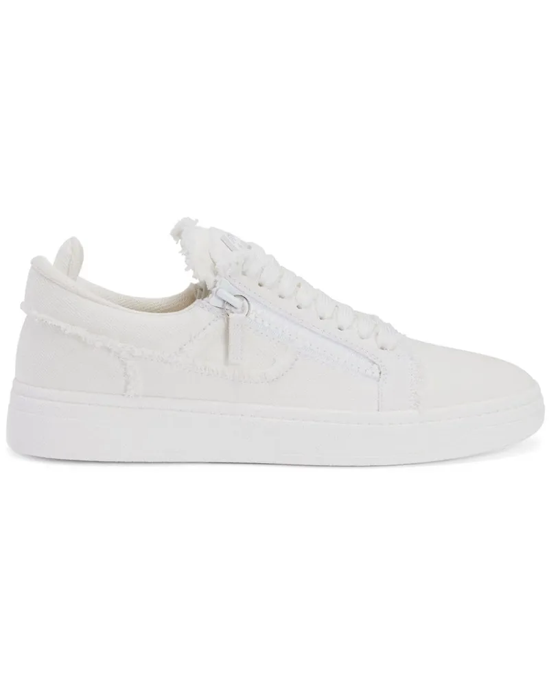 Giuseppe Zanotti Gz94 Sneakers mit ausgefransten Kanten - Weiß Weiß