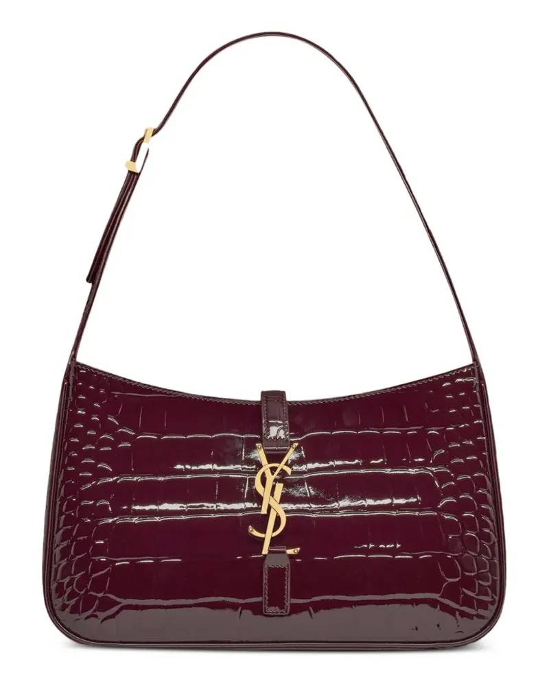 Saint Laurent Le 5 à 7 Schultertasche mit Kroko-Effekt - Rot Rot
