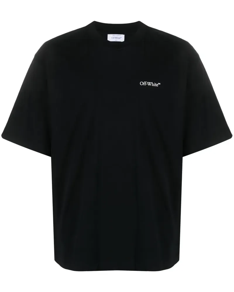 OFF-WHITE T-Shirt mit Logo-Print - Schwarz Schwarz