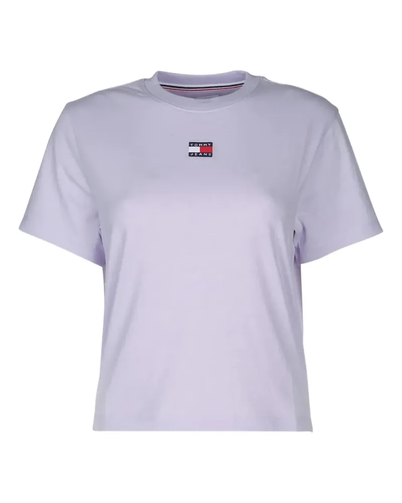 Tommy Hilfiger Strick mit Logo-Patch - Violett Violett