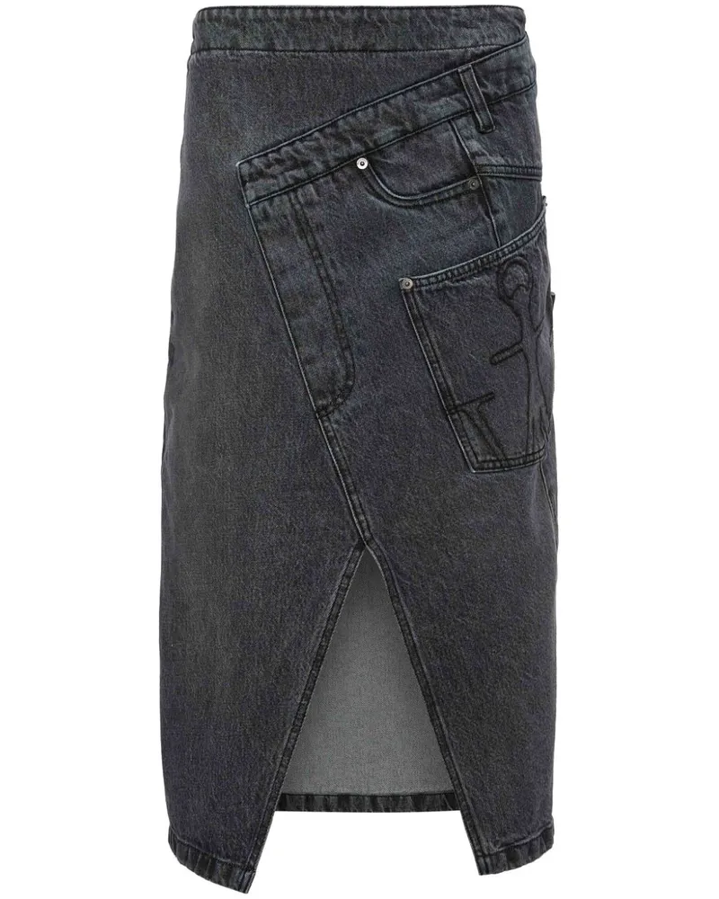 J.W.Anderson Midirock aus Denim - Grau Grau