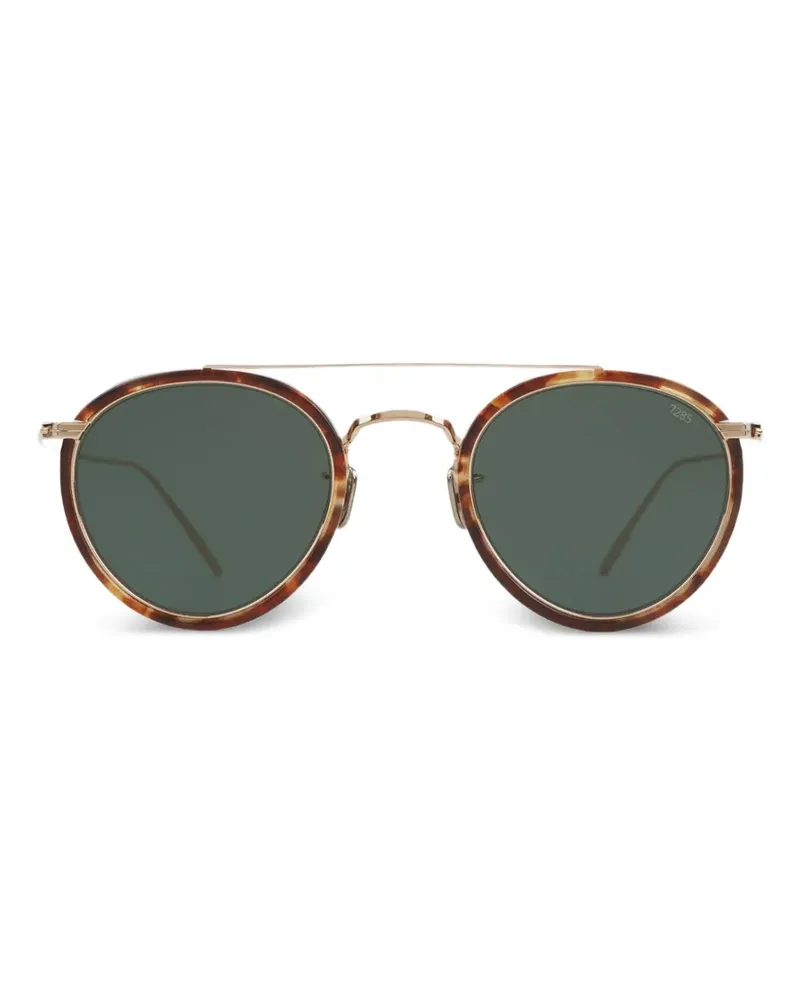 EYEVAN 7285 tortoiseshell-effect round-frame sunglasses - Braun Braun
