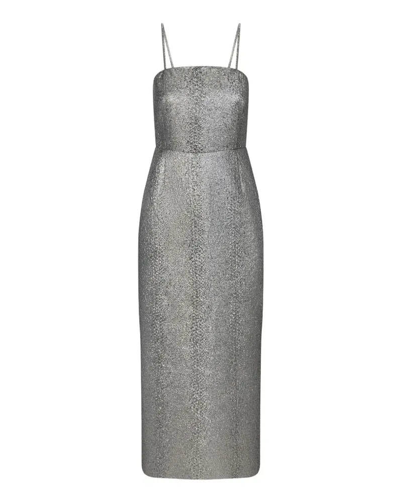Simon Miller Verdelle Metallic-Midikleid - Silber Silber