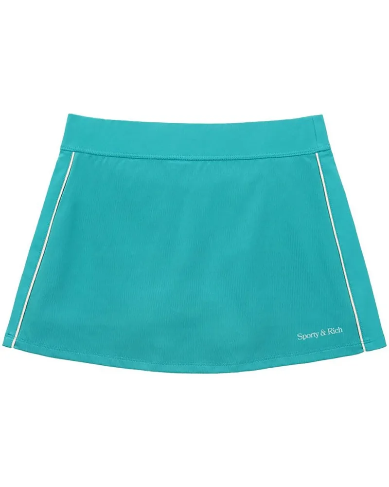 SPORTY & RICH Rock mit Logo - Blau Blau