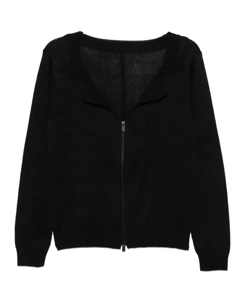 Yohji Yamamoto zip coat - Schwarz Schwarz