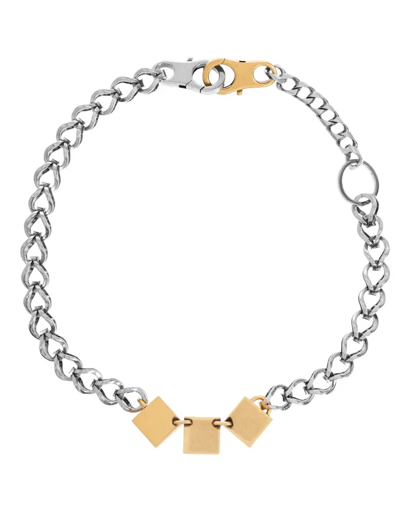 Versace cube-charm keychain - Silber Silber