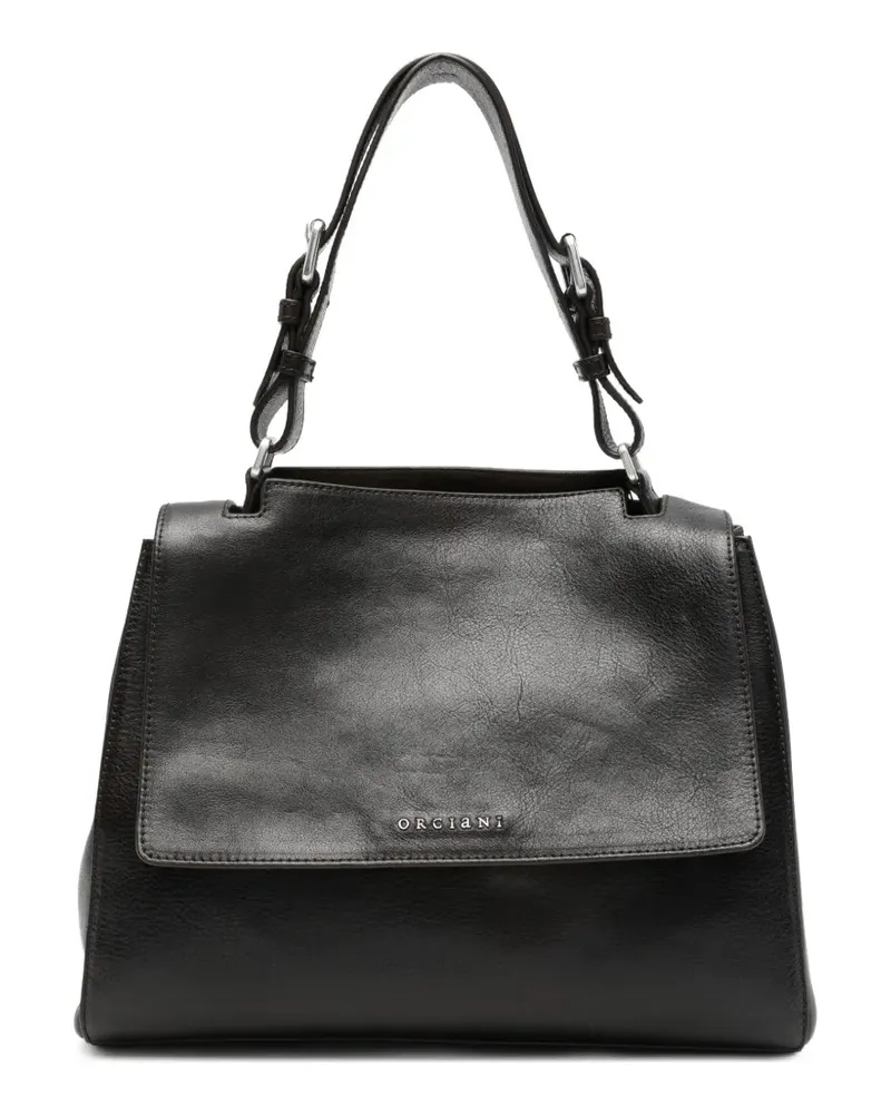 Orciani Schultertasche mit Logo - Braun Braun