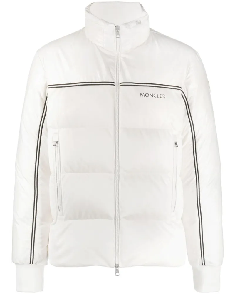Moncler Gefütterte Jacke mit Logo-Print - Nude Nude
