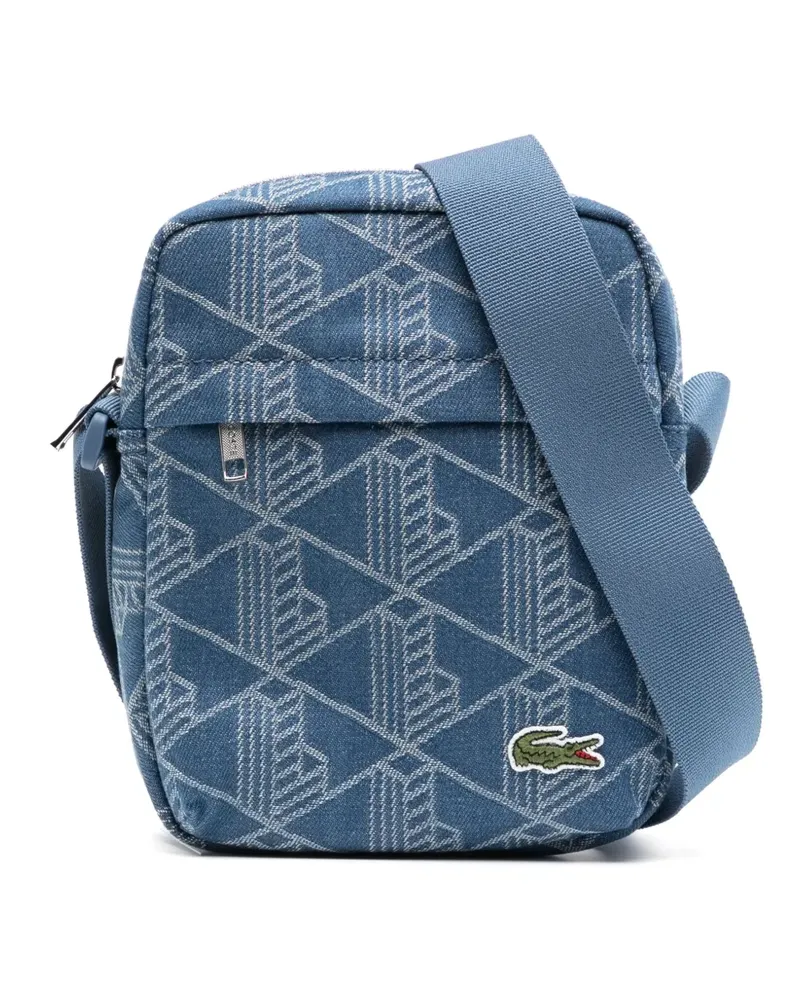 Lacoste Kuriertasche aus Mono-Jacquard - Blau Blau