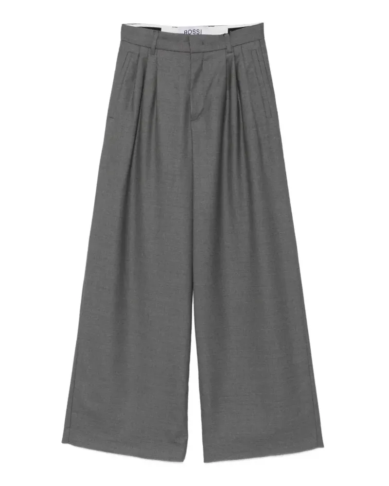 Rossi Weite Zeyn Hose mit Falten - Grau Grau