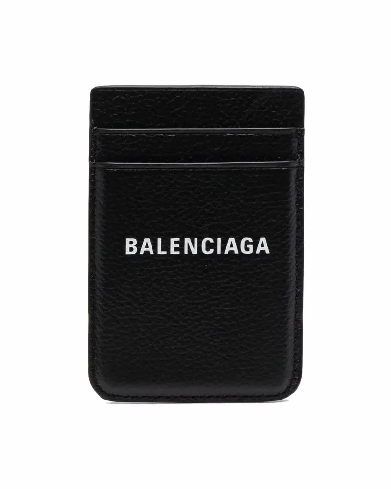 Balenciaga Cash Kartenetui mit Magnet - Schwarz Schwarz