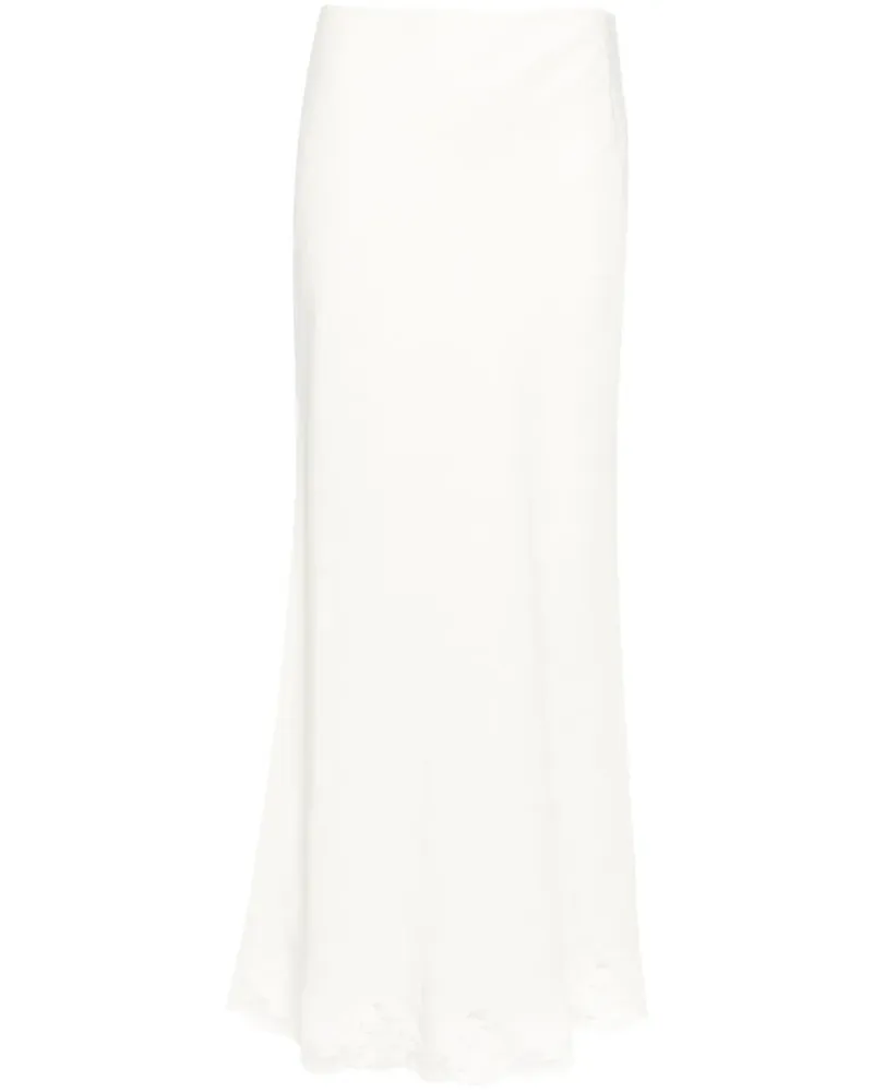 RIXO Crystal Midirock mit Spitzensaum - Nude Nude