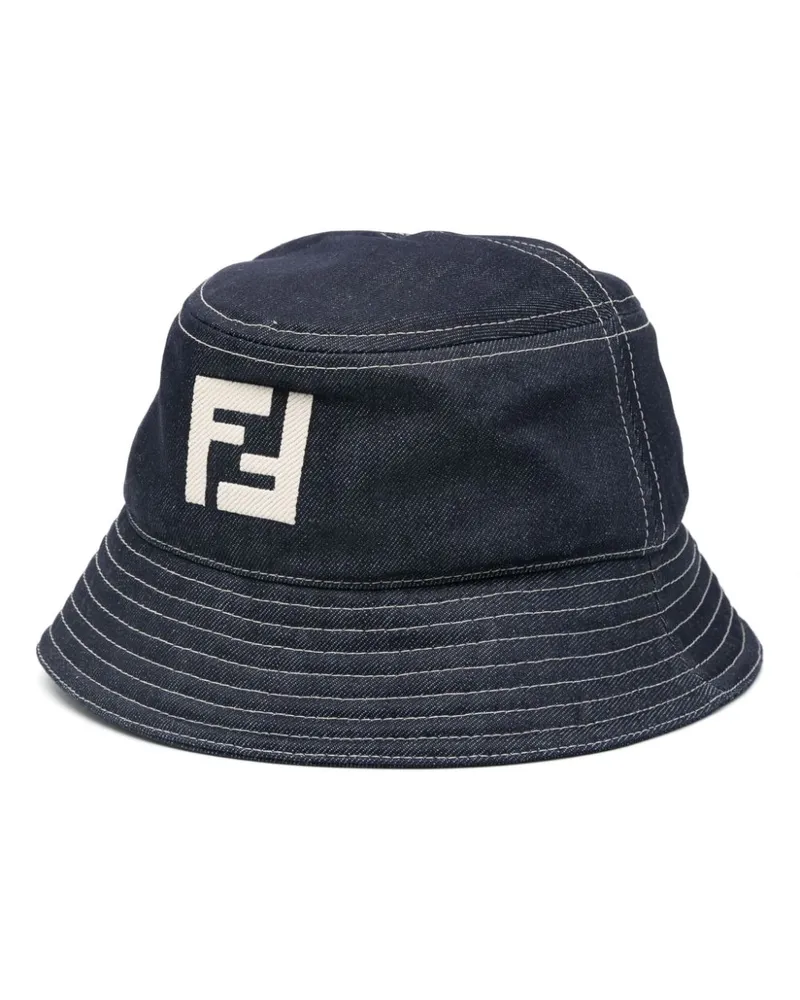 Fendi Jeans-Fischerhut mit FF Blau