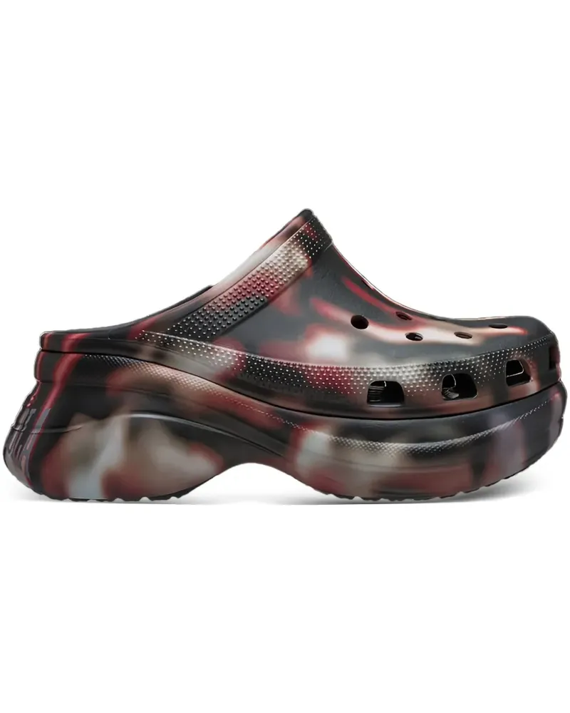 Crocs Mules mit Batikmuster - Schwarz Schwarz