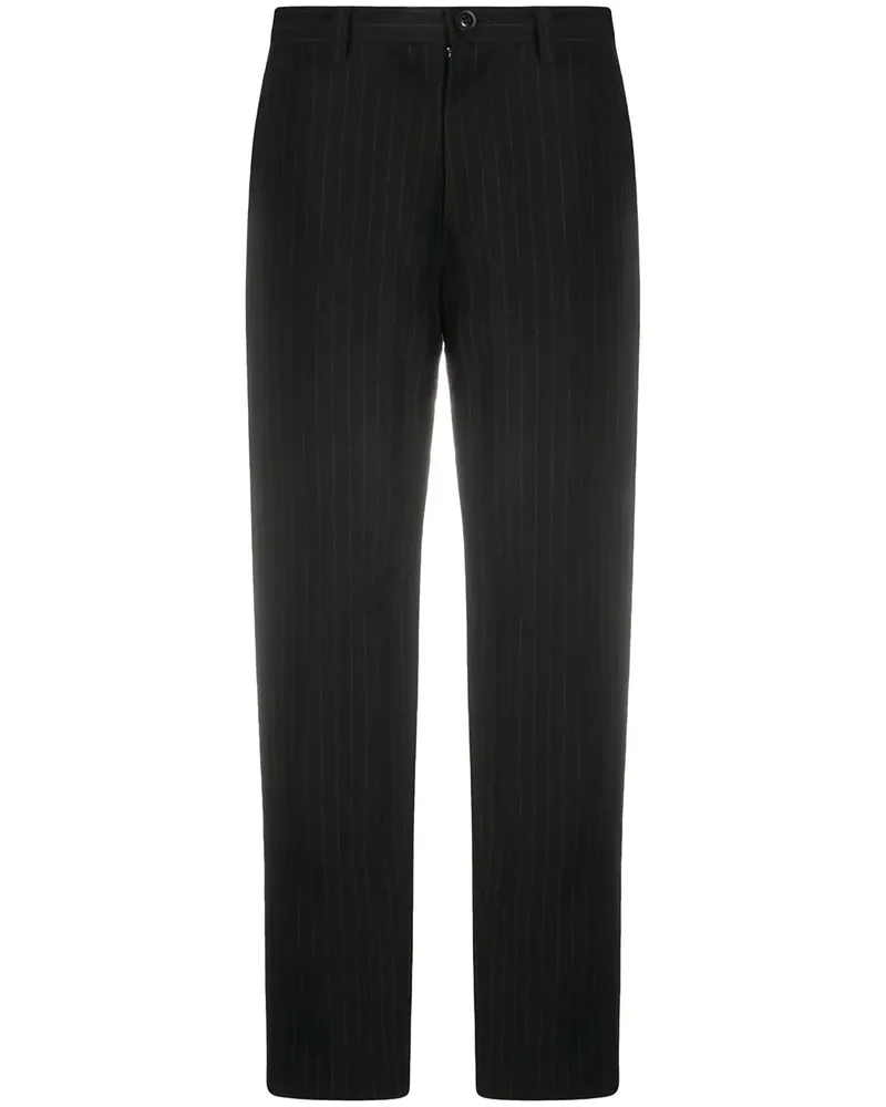 Yohji Yamamoto Hose mit Nadelstreifen - Schwarz Schwarz