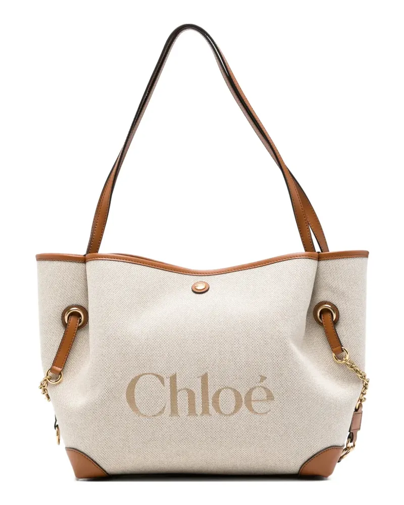Chloé Clover Tote Bag aus Canvas - Nude Nude