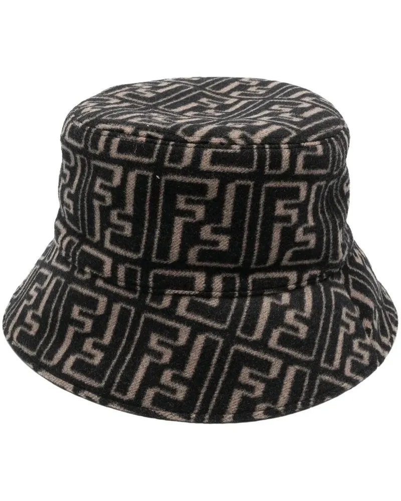 Fendi Fischerhut mit FF-Jacquardmuster - Schwarz Schwarz