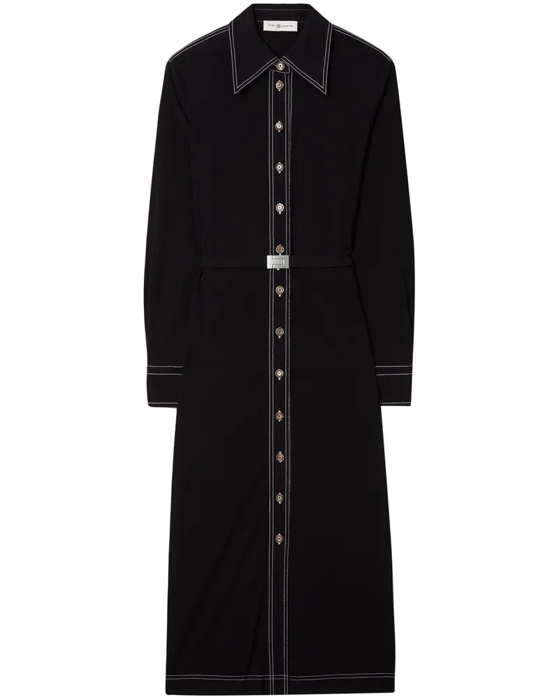 Tory Burch Gestricktes Jersey-Kleid - Schwarz Schwarz