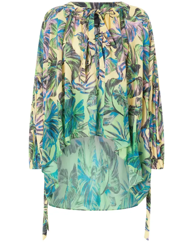 Pinko Bluse mit Print - Grün Grün