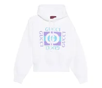 Hoodie mit Logo-Print - Weiß