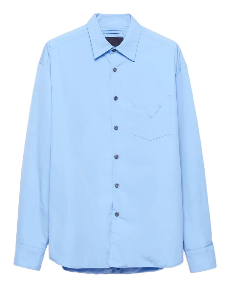 Prada Hemd mit Triangel-Logo - Blau Blau
