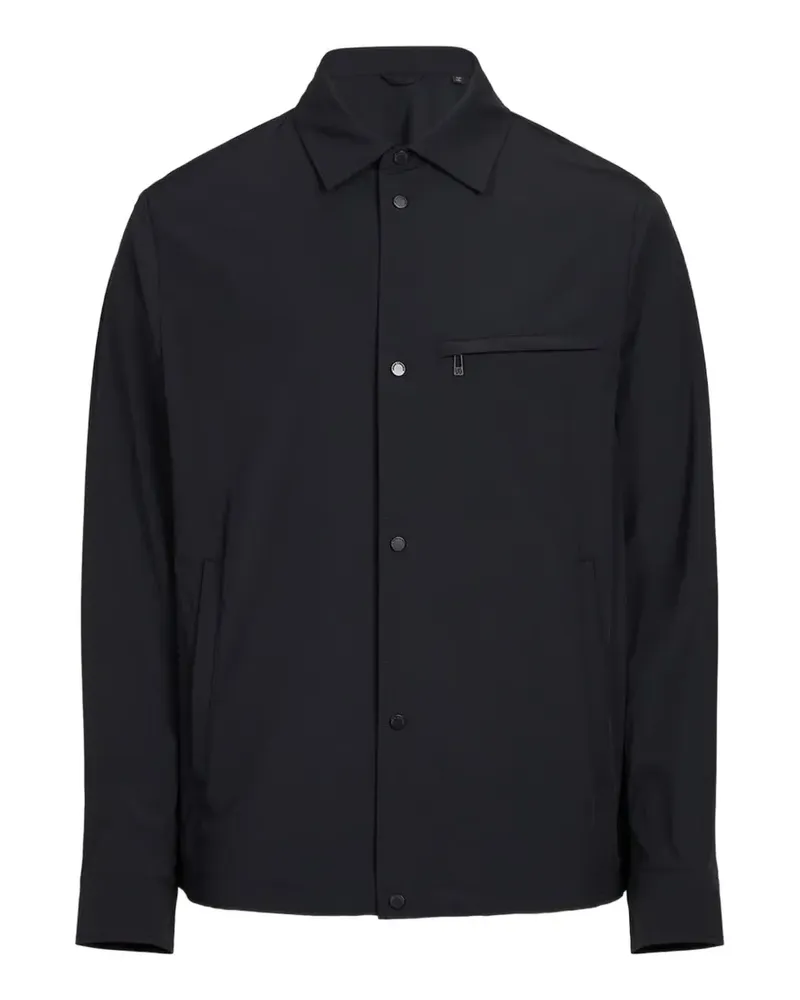 Armani Exchange zip-pocket press-stud jacket - Schwarz Schwarz