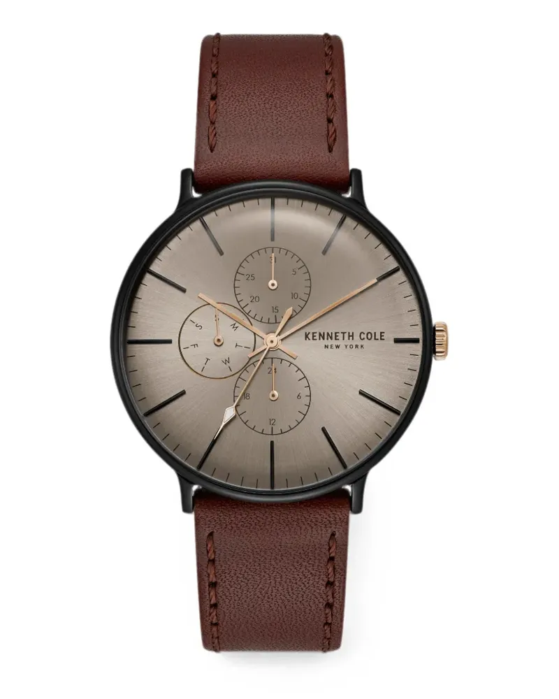 Kenneth Cole Armbanduhr mit Chronographenwerk 41mm - Braun Braun