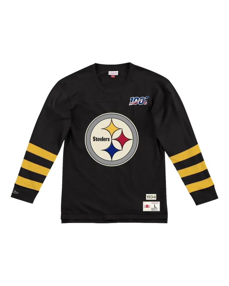 Mitchell & Ness NFL Pittsburgh Steelers T-Shirt mit Logo - Schwarz Schwarz