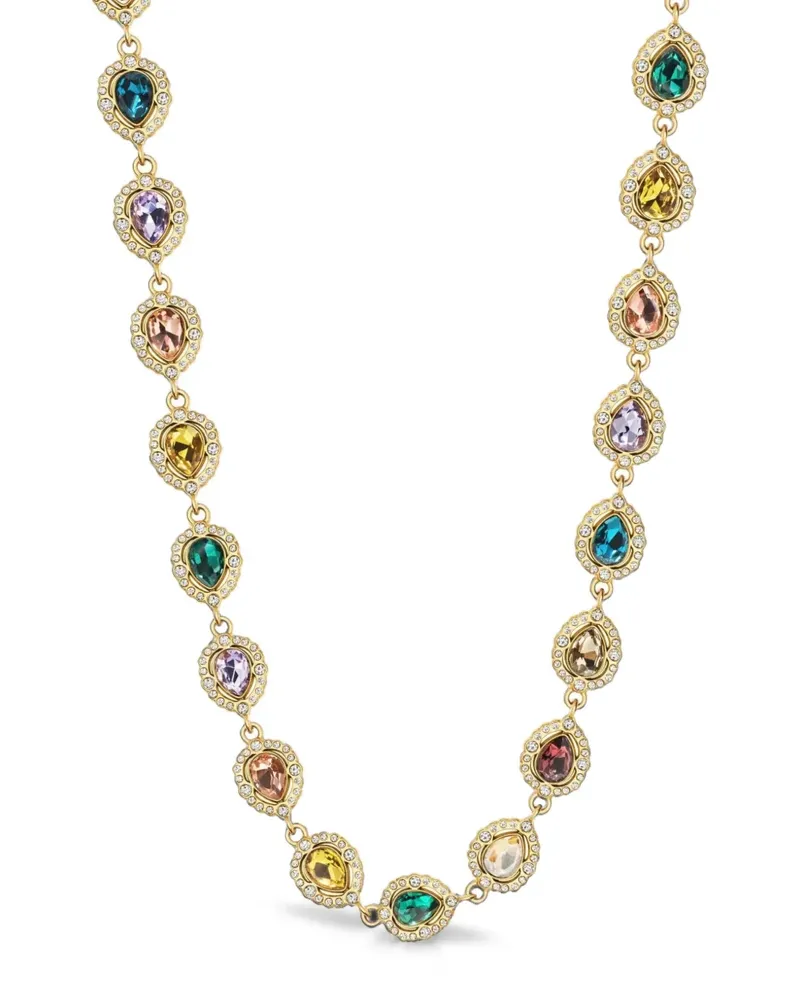 Nialaya Teardrop Halskette mit Kristallen - Gold Gold