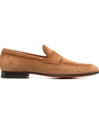 Santoni Penny-Loafer aus Wildleder Braun