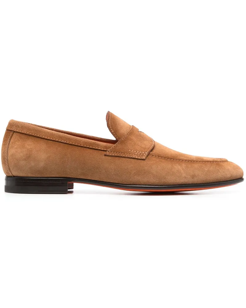 Santoni Penny-Loafer aus Wildleder - Braun Braun