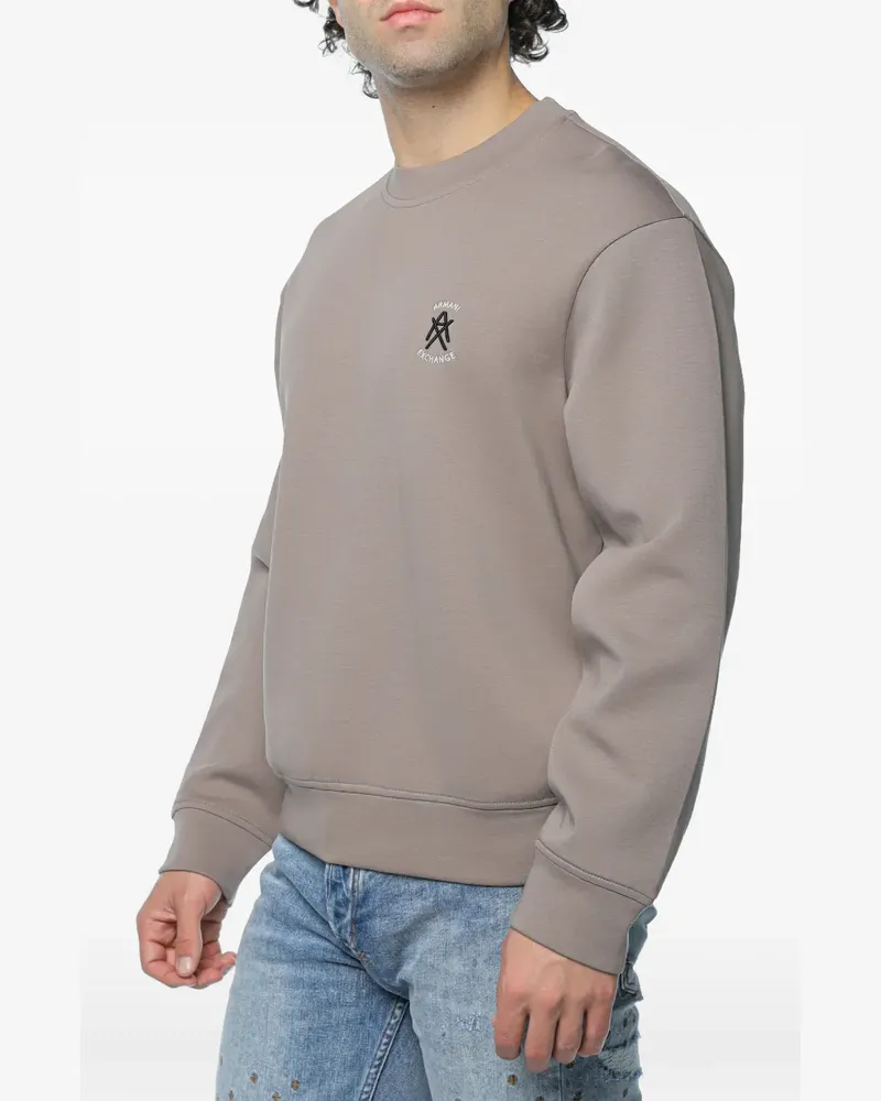 Armani Exchange logo-embroidered sweatshirt - Nude Nude