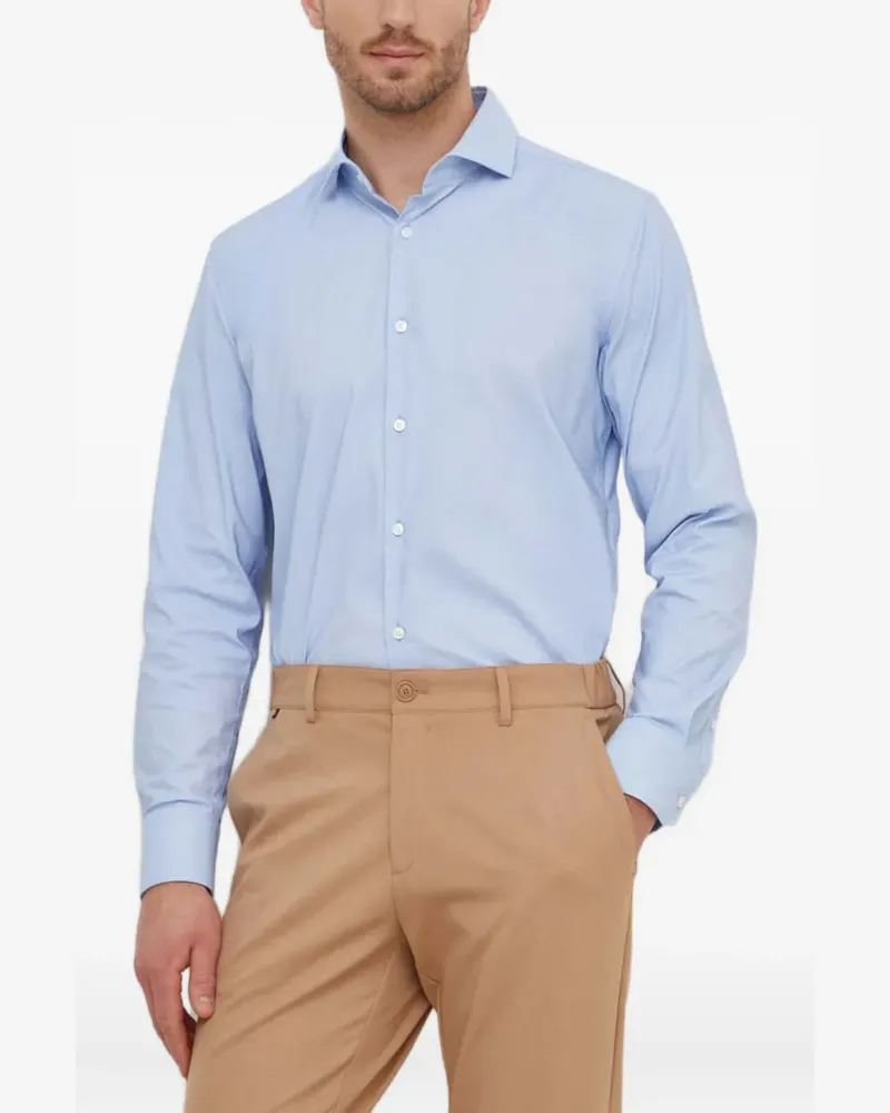 HUGO BOSS Texturiertes Hemd - Blau Blau