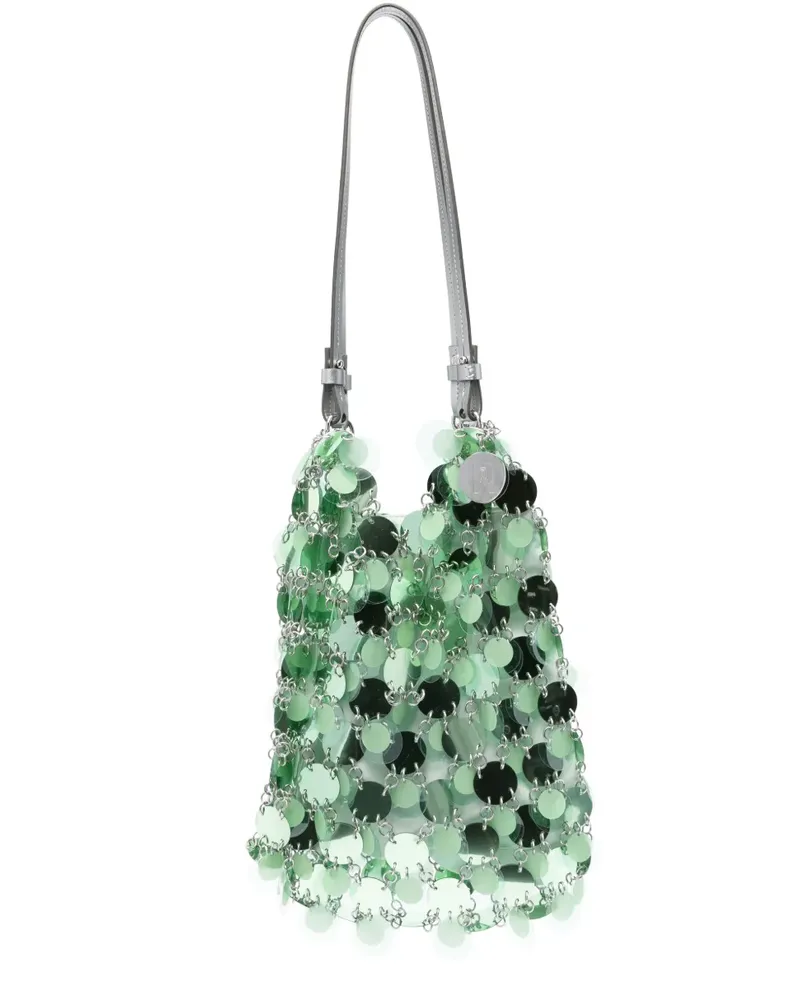 Paco Rabanne Sparkle Disc Schultertasche - Grün Grün
