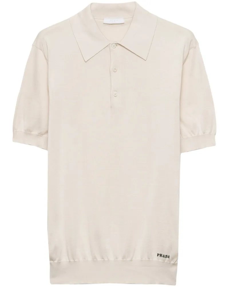 Prada Poloshirt aus Seide - Nude Nude